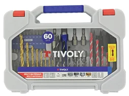 Mallette Mixte 60 Pièces Tivoly Pour Perceuse Et Visseuse