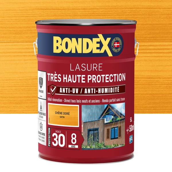 Lasure Bondex Tres Haute Protection 8 Ans 8 Ans Satiné 5 L