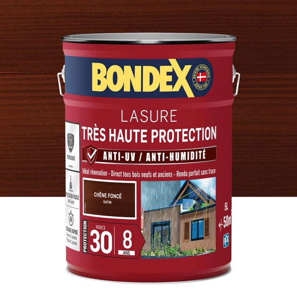 Lasure Bondex Tres Haute Protection 8 Ans 8 Ans Satiné 5 L