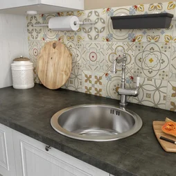 Evier rond 1 cuve ISEA inox lisse diam. 54 cm