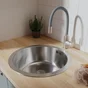 Evier rond 1 cuve ISEA inox lisse diam. 54 cm