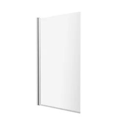 Pare-baignoire pivotant transparent chromé, H.140 x l.80 cm ESSENTIAL
