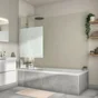 Pare-baignoire pivotant sérigraphié chromé, H.140 x l.80 cm ESSENTIAL