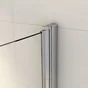 Pare-baignoire pivotant transparent chromé, H.140 x l.115 cm ESSENTIAL