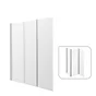 Pare-baignoire pliable transparent chromé, H.140 x l.120 cm Essential