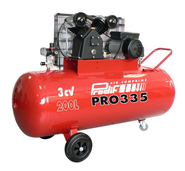 Compresseur de chantier 200 litres 3 cv, PRODIF