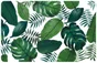 Nappe cirée manhattan gourmet aqua couverts/verre vert 140cm au mètre