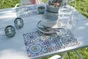 Nappe cirée manhattan java feuillage vert 140 cm x 20 m