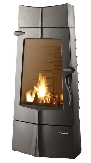 Poêle à bûche INVICTA Chamane anthracite, 10 kW