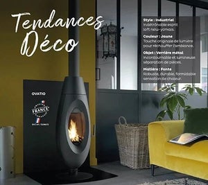 Poêle à bûche INVICTA Ovatio anthracite, 5 kW