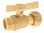 Robinet D'Arrêt Compteur 1/4 De Tour, Mâle / Femelle 20 X 27 Mm 20 X 27 Mm