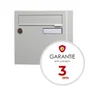 Boîte Aux Lettres Compacte 1 Porte Extérieur Renz Acier Gris Mat