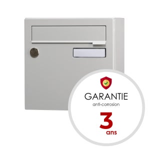 Boîte Aux Lettres Compacte 1 Porte Extérieur Renz Acier Gris Mat