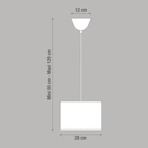 Lustre Coton Taupe Inspire Sitia 1 Lumière(S) D.28 Cm
