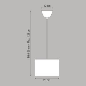 Lustre Coton Taupe Inspire Sitia 1 Lumière(S) D.28 Cm