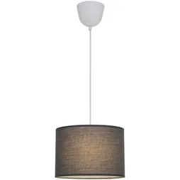 Suspension 1x e27 coton gris INSPIRE Sitia D.28.0 cm