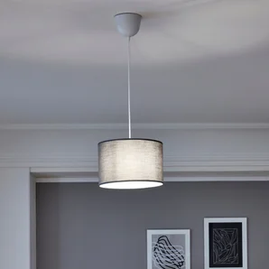 Suspension 1x e27 coton gris INSPIRE Sitia D.28.0 cm