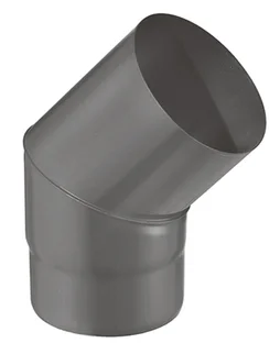 Coude émaillé 45° pour raccordement ISOTIP JONCOUX Diam. 125 mm L. 13cm Ep. 0.7mm