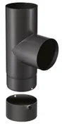 Té 90° + tampon pour taccordement Isotip, JONCOUX, diam.125 mm noir mat