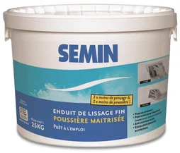 Enduit De Lissage Poussière Maîtrisée Semin, 25 Kg