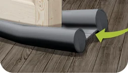 Bas de porte à glisser textile (bourrelet) Tranqu'illico 3M,  L.93 cm noir