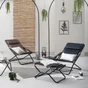 Repose pied de jardin en acier Air confort gris LAFUMA MOBILIER
