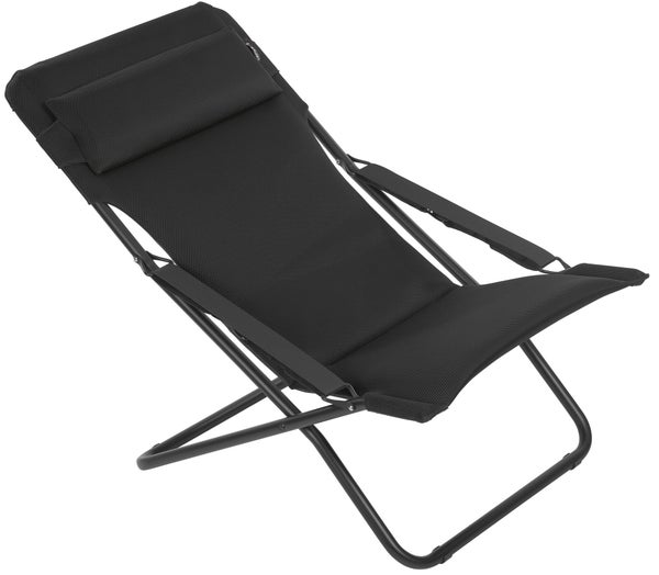 Transat de jardin en acier Air comfort gris acier LAFUMA MOBILIER