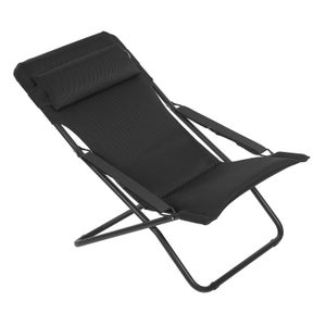 Transat de jardin en acier Air comfort gris acier LAFUMA MOBILIER