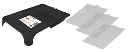 Bac à peinture et 3 recharges jetables, DEXTER, L. 180 mm