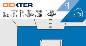 Kit d'outils pour peindre mur/plafond, DEXTER