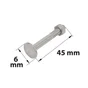 Lot De 8 Boulons Acier Zingué, L.45 X Diam.6 Mm