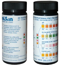 Lot de 25 languettes d'analyse pour piscine Poolstrip