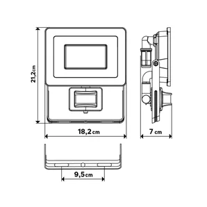 Projecteur détecteur extérieur led intégrée 4000 lm anthracite YONKERS INSPIRE