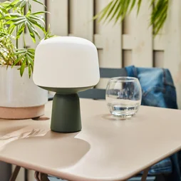 Lampe de table extérieur Luno rechargeable usb 100 Lumen kaki INSPIRE