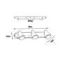 Rampe 3 Spots, Classique, Plastique Chrome