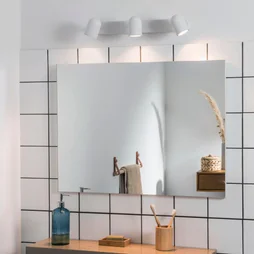 Rampe 3 Spots, Essentiel, Métal Blanc, Inspire Doli