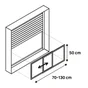 Moustiquaire extensible ARTENS 50x70/132 cm - cadre alu blanc