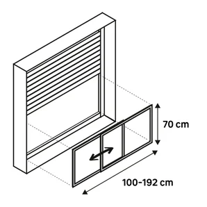 Moustiquaire extensible 70x100 cadre alu blanc