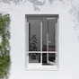 Moustiquaire enroulement vertical 120x120 cadre alu blanc