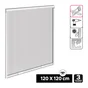 Moustiquaire enroulement vertical 120x120 cadre alu blanc