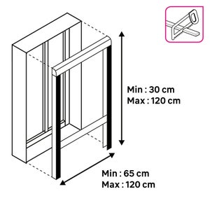 Moustiquaire enroulement vertical 120x120 cadre alu blanc