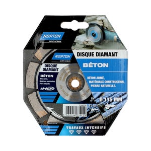 Disque Diamant Intensif Segmenté Pour Matériaux De Construction Norton,Diam115Mm