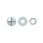 Lot De 15 Boulons Tête Ronde Acier Zingué, L.30 X Diam.4 Mm Standers