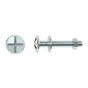Lot De 15 Boulons Tête Ronde Acier Zingué, L.16 X Diam.5 Mm Standers