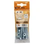 Lot De 8 Boulons Tête Ronde Acier Zingué, L.40 X Diam.6 Mm Standers