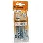 Lot De 4 Boulons Tête Ronde Acier Zingué, L.80 X Diam.6 Mm Standers