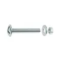 Lot De 4 Boulons Tête Ronde Acier Zingué, L.50 X Diam.8 Mm Standers