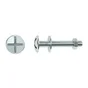 Lot De 4 Boulons Tête Ronde Acier Zingué, L.50 X Diam.8 Mm Standers