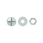 Lot De 4 Boulons Tête Ronde Acier Zingué, L.50 X Diam.8 Mm Standers