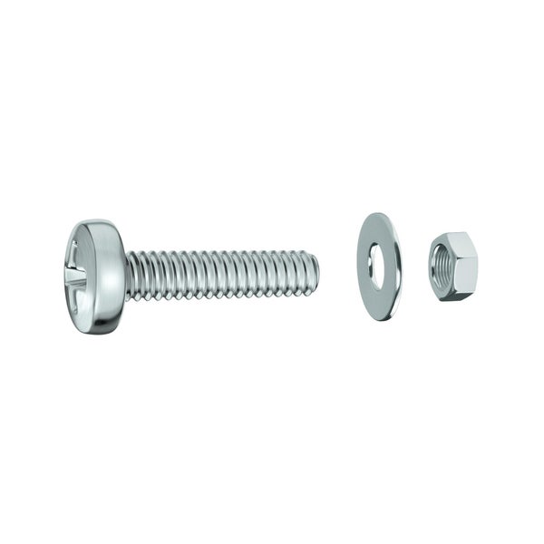 Lot De 12 Boulons Tête Cylindrique Acier Zingué, L.50 Standers